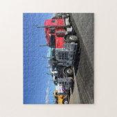 Big Rig LKW bei USA LKW Stopp Puzzle (Vertikal)