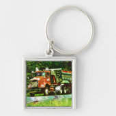 BIG RIG ORANGE GRAVEL TRUCK Art Schlüsselanhänger (Vorne)