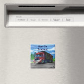 Big Rig Red Cargo Truck für Kinder und Lkw Magnet (In Situ (Geschirrspüler))