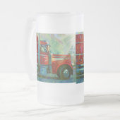 Big Rig Red Cargo Truck für Kinder und Lkw Mattglas Bierglas (Vorderseite Links)