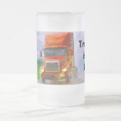 Big Rig Red Cargo Truck für Kinder und Lkw Mattglas Bierglas (Mittel)
