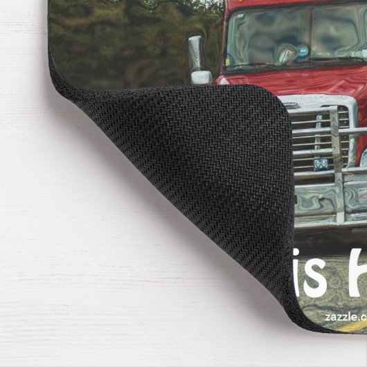 Big Rig Red Cargo Truck für Kinder und Lkw Mousepad (Ecke)