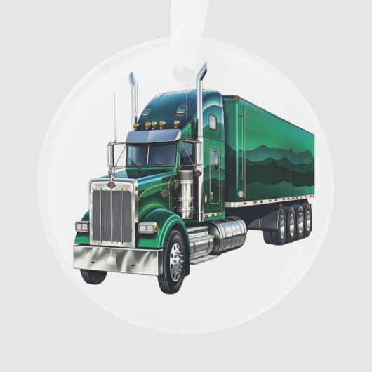 Big Rig Semi Truck Ornament (Vorderseite)