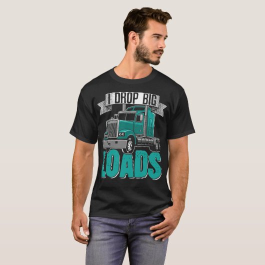 Big Rig SemiTrailer Truck Fahrer spirituell T-Shirt (Vorne ganz)