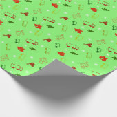 Big Rig Truck Weihnachtswrapping Paper Geschenkpapier (Ecke)