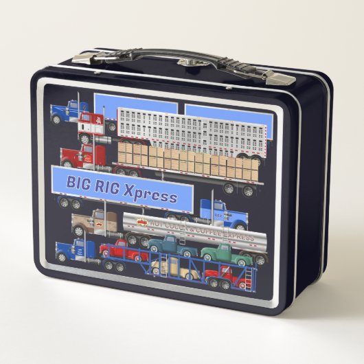 Big Rig Trucks Metal Lunchbox (Rückseite)