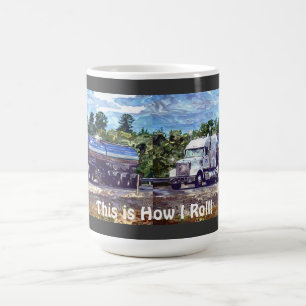 Big Rig Weißer LKW für LKW & Kids Kaffeetasse
