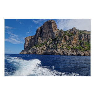 Big rock in the sea poster