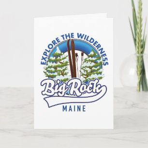 Big Rock Maine Skireiseprotokoll Feiertagskarte