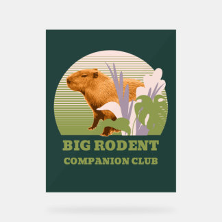 Big Rodent Companion Club Capybara Acrylschild