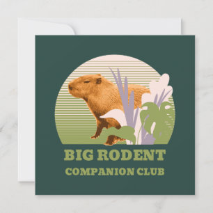 Big Rodent Companion Club Capybara Feiertagskarte