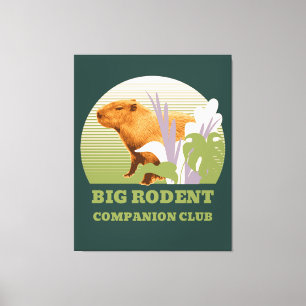 Big Rodent Companion Club Capybara Leinwanddruck