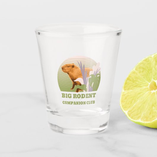 Big Rodent Companion Club Capybara Schnapsglas (Vorderseite)