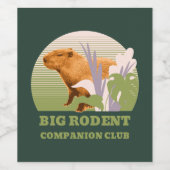 Big Rodent Companion Club Capybara Weinetikett (Einzelnes Label)