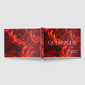 Big Romantische Rote Rosen - Kundenbuch Gästebuch (Voll)