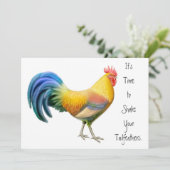 Big Rooster-Party Einladung (Stehend Vorderseite)