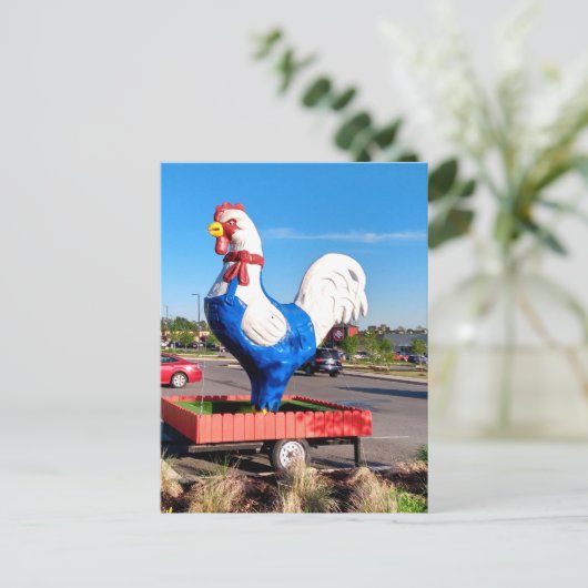 Big Rooster Postkarte (Stehend Vorderseite)