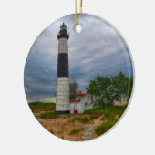 Big Sable Lighthouse Keramik Ornament (Links)