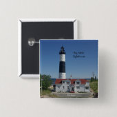 Big Sable Lighthouse Knopf Button (Vorne & Hinten)