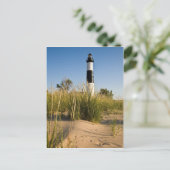 Big Sable Lighthouse Postcardcopy Postkarte (Stehend Vorderseite)