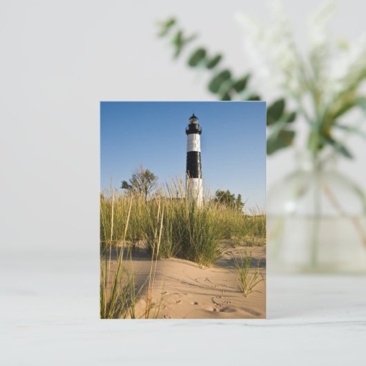 Big Sable Lighthouse Postcardcopy Postkarte (Stehend Vorderseite)