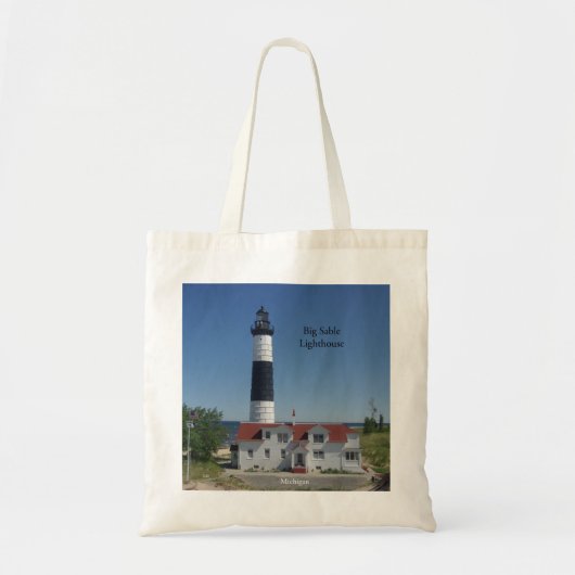 Big Sable Lighthouse Tote-Tasche Tragetasche (Vorne)