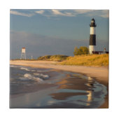 Big Sable Point Leuchtturm am Lake Michigan 2 Fliese (Vorderseite)