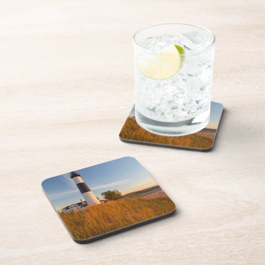 Big Sable Point Leuchtturm am Lake Michigan 3 Getränkeuntersetzer (Rechte Seite)