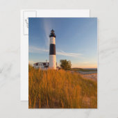 Big Sable Point Leuchtturm am Lake Michigan 3 Postkarte (Vorne/Hinten)