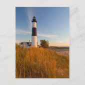Big Sable Point Leuchtturm am Lake Michigan 3 Postkarte (Vorderseite)