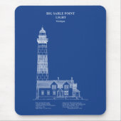 Big Sable Point Leuchtturm - Michigan – AD Mousepad (Vorne)