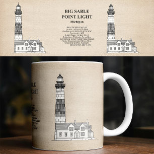 Big Sable Point Leuchtturm - Michigan - SBD Kaffeetasse