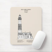 Big Sable Point Leuchtturm - Michigan - SBD Mousepad (Mit Mouse)