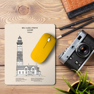 Big Sable Point Leuchtturm - Michigan - SBD Mousepad