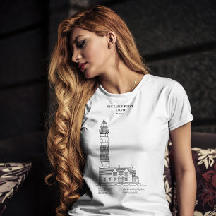 Big Sable Point Leuchtturm - Michigan - SBD T-Shirt