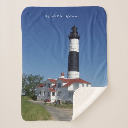 Big Sable Point Leuchtturm Sherpa Decke Sherpadecke (Vorderseite)