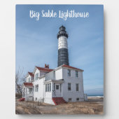 Big Sable Point Leuchtturm und Tower Plaque Fotoplatte (Vorderseite)