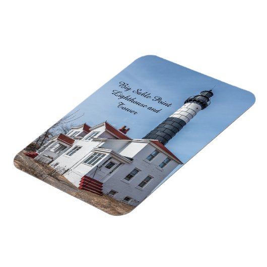 Big Sable Point Leuchtturm und Turm Magnet (Linke Seite)