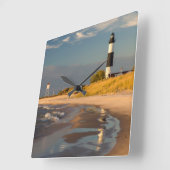 Big Sable Point Lighthouse am Lake Michigan 2 Quadratische Wanduhr (Winkel)