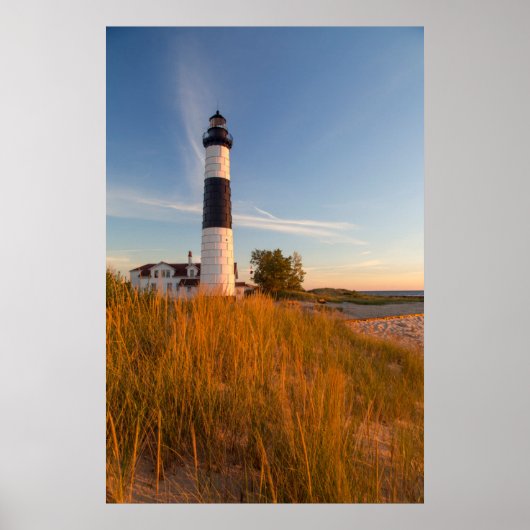 Big Sable Point Lighthouse am Lake Michigan 3 Poster (Vorne)