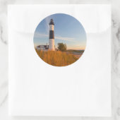 Big Sable Point Lighthouse am Lake Michigan 3 Runder Aufkleber (Tasche)