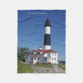 Big Sable Point Lighthouse Fleece Decke (Vorderseite)