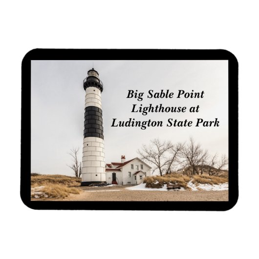 Big Sable Point Lighthouse in Ludington Magnet (Horizontal)