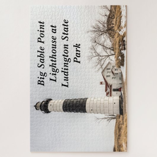 Big Sable Point Lighthouse in Ludington Puzzle (Vertikal)