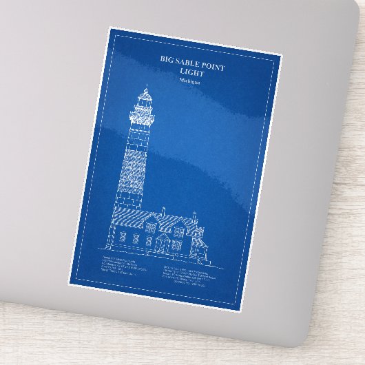 Big Sable Point Lighthouse - Michigan - AD Aufkleber (Detail)