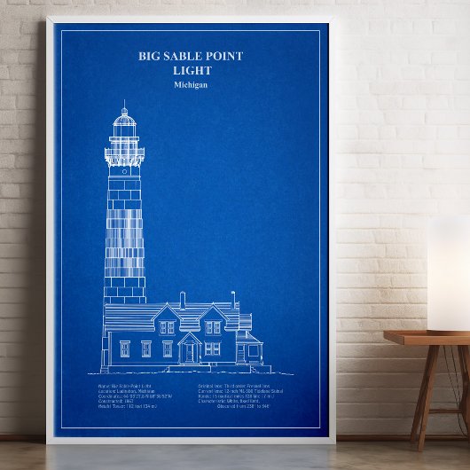 Big Sable Point Lighthouse - Michigan - AD Poster