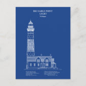 Big Sable Point Lighthouse - Michigan - AD Postkarte (Vorderseite)