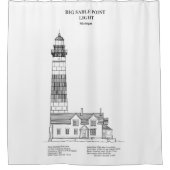 Big Sable Point Lighthouse - Michigan - BD Duschvorhang (Vorderseite)