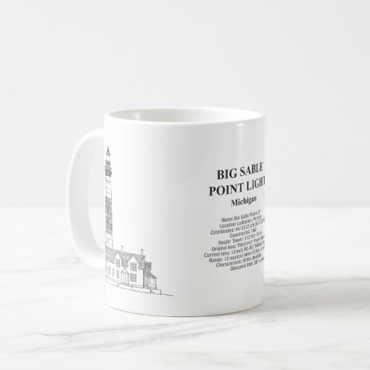 Big Sable Point Lighthouse - Michigan - BD Kaffeetasse (Vorderseite Links)