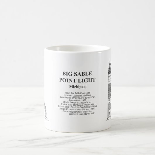 Big Sable Point Lighthouse - Michigan - BD Kaffeetasse (Mittel)